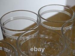 BACCARAT 7 ANCIENS VERRES A APERITIF CRISTAL FORME GOBELET CHAUNY ht 7 cm 1920