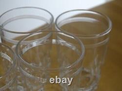 BACCARAT 7 ANCIENS VERRES A APERITIF CRISTAL FORME GOBELET CHAUNY ht 7 cm 1920