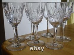 BACCARAT 7 ANCIENS VERRES A APERITIF CRISTAL MODELE RONSARD ht 12 cm 1920