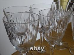 BACCARAT 7 ANCIENS VERRES A APERITIF CRISTAL MODELE RONSARD ht 12 cm 1920