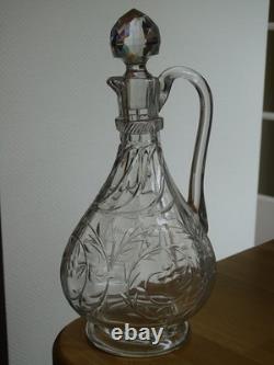 BACCARAT ANCIENNE CARAFE A VIN CRISTAL MODELE GRAVURE circa 1900