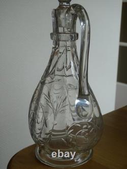 BACCARAT ANCIENNE CARAFE A VIN CRISTAL MODELE GRAVURE circa 1900