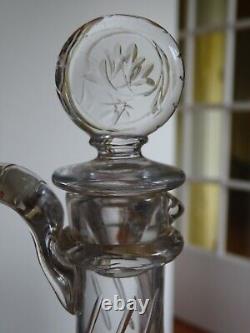 BACCARAT ANCIENNE CARAFE A VIN CRISTAL MODELE GRAVURE circa 1900