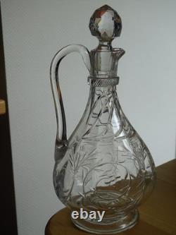 BACCARAT ANCIENNE CARAFE A VIN CRISTAL MODELE GRAVURE circa 1900