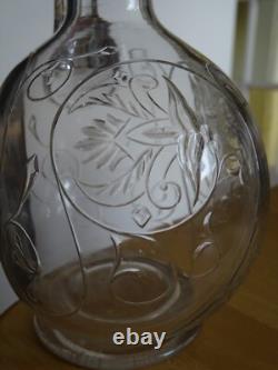 BACCARAT ANCIENNE CARAFE A VIN CRISTAL MODELE GRAVURE circa 1900