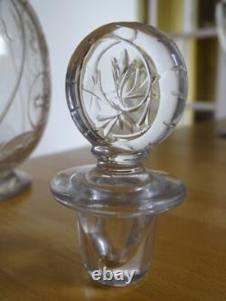 BACCARAT ANCIENNE CARAFE A VIN CRISTAL MODELE GRAVURE circa 1900