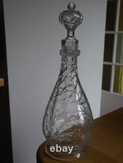 BACCARAT ANCIENNE CARAFE A VIN CRISTAL MODELE GRAVURE circa 1900 ht 30 cm
