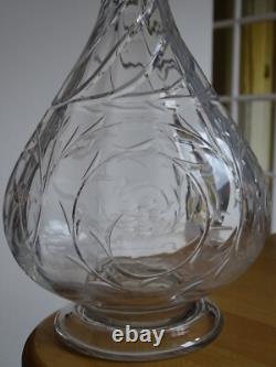 BACCARAT ANCIENNE CARAFE A VIN CRISTAL MODELE GRAVURE circa 1900 ht 30 cm