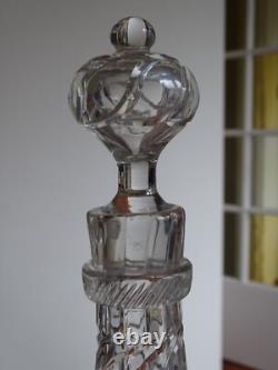 BACCARAT ANCIENNE CARAFE A VIN CRISTAL MODELE GRAVURE circa 1900 ht 30 cm