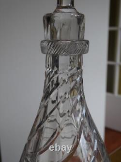 BACCARAT ANCIENNE CARAFE A VIN CRISTAL MODELE GRAVURE circa 1900 ht 30 cm