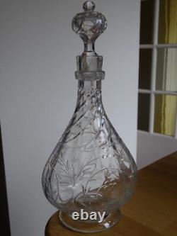 BACCARAT ANCIENNE CARAFE A VIN CRISTAL MODELE GRAVURE circa 1900 ht 30 cm