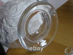 BACCARAT ANCIENNE CARAFE A VIN CRISTAL MODELE GRAVURE circa 1900 ht 30 cm