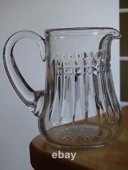 BACCARAT ANCIEN BROC PICHET CRUCHE PITCHER CRISTAL MODELE Buckingham signé