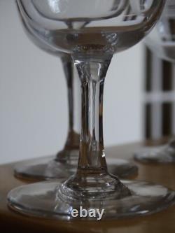 BACCARAT ATHENIENNE 7742 FORME 6079 4 ANCIENS VERRES APERITIF CRISTAL 10,5 cm