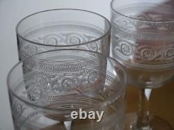 BACCARAT ATHENIENNE 7742 FORME 6079 4 ANCIENS VERRES APERITIF CRISTAL 10,5 cm