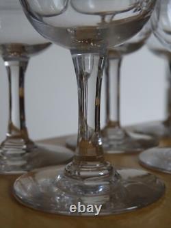 BACCARAT ATHENIENNE 7742 FORME 6079 6 ANCIENS VERRES APERITIF CRISTAL 10,5 cm