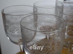 BACCARAT ATHENIENNE 7742 FORME 6079 6 ANCIENS VERRES APERITIF CRISTAL 10,5 cm