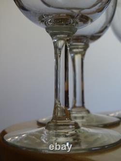 BACCARAT ATHENIENNE 7742 FORME BALLON 4 ANCIENS VERRES A EAU CRISTAL ht 15,5 cm