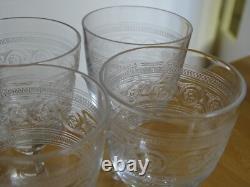 BACCARAT ATHENIENNE 7742 GONDOLE 6 ANCIENS VERRES A VIN ROUGE CRISTAL ht 12 cm