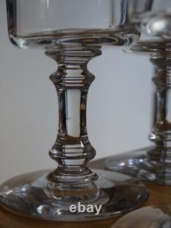 BACCARAT ATHENIENNE 7742 PIEDOUCHE 6 ANCIENS VERRES VIN ROUGE CRISTAL HT 12,5 cm