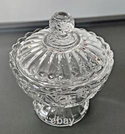 BACCARAT Ancienne Boîte en Cristal Moulé Modèle Moulure Russe