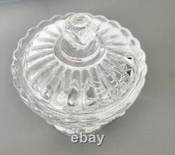 BACCARAT Ancienne Boîte en Cristal Moulé Modèle Moulure Russe