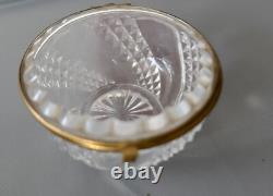 BACCARAT Ancienne Boîte en cristal moulé Serpentine