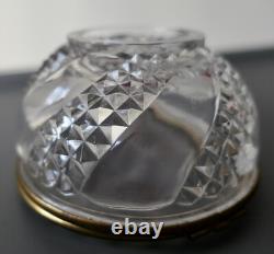 BACCARAT Ancienne Boîte en cristal moulé Serpentine