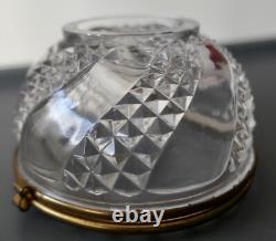 BACCARAT Ancienne Boîte en cristal moulé Serpentine