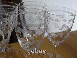 BACCARAT CRISTAL 6 ANCIENS VERRES APERITIF DEC 8324 SEME DE ROSES 1900 ht 10,8 BACCARAT CRISTAL 6 ANCIENS VERRES APERITIF DEC 8324 SEME DE ROSES 1900 ht 10,8