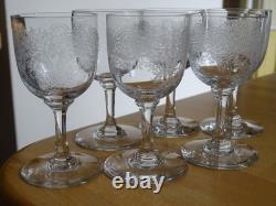 BACCARAT CRISTAL 6 ANCIENS VERRES A PORTO APERITIF MEDICIS 190 ht 9,5 cm