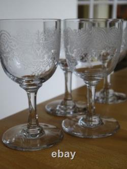 BACCARAT CRISTAL 6 ANCIENS VERRES A PORTO APERITIF MEDICIS 190 ht 9,5 cm