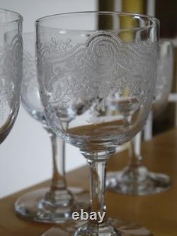 BACCARAT CRISTAL 6 ANCIENS VERRES A PORTO APERITIF MEDICIS 190 ht 9,5 cm