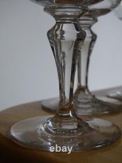 BACCARAT CRISTAL 6 ANCIENS VERRES A VIN ROUGE MOD 8447 POMPADOUR 1920 ht 11,3 cm