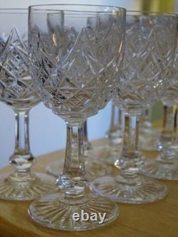BACCARAT CRISTAL MOD COLBERT 10 ANCIENS PETITS VERRES LIQUEUR signés ht 8,7 cm