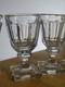 BACCARAT CRISTAL MOULER 4 ANCIENS PETITS VERRES POUR CAVE LIQUEUR 19 EME 7,3 cm