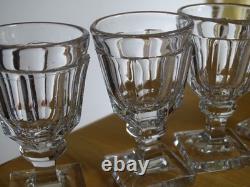 BACCARAT CRISTAL MOULER 4 ANCIENS PETITS VERRES POUR CAVE LIQUEUR 19 EME 7,3 cm