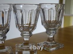 BACCARAT CRISTAL MOULER 4 ANCIENS PETITS VERRES POUR CAVE LIQUEUR 19 EME 7,3 cm
