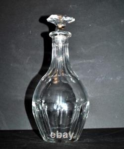 BACCARAT Carafe ancienne Malmaison en cristal taillé à côte plate Harcourt 21cm