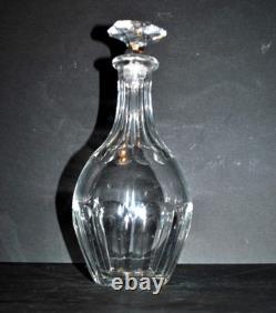 BACCARAT Carafe ancienne Malmaison en cristal taillé à côte plate Harcourt 21cm