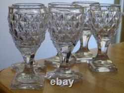 BACCARAT LE CREUSOT 6 ANCIENS VERRES A VIN BLANC APERITIF CRISTAL 19 EME 11,2 cm BACCARAT LE CREUSOT 6 ANCIENS VERRES A VIN BLANC APERITIF CRISTAL 19 EME 11,2 cm
