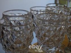 BACCARAT LE CREUSOT 6 ANCIENS VERRES A VIN BLANC APERITIF CRISTAL 19 EME 11,2 cm