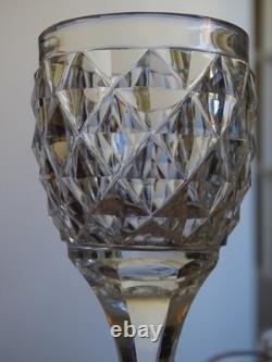BACCARAT LE CREUSOT 6 ANCIENS VERRES A VIN BLANC APERITIF CRISTAL 19 EME 11,2 cm