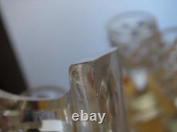 BACCARAT LE CREUSOT 6 ANCIENS VERRES A VIN BLANC APERITIF CRISTAL 19 EME 11,2 cm