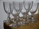 BACCARAT RARE 6 ANCIENS VERRES A VIN CRISTAL GRAVURE PAQUERETTES ht 12,2 cm 1890