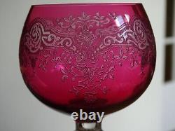 BACCARAT RARE ANCIEN VERRE A VIN DU RHIN ROEMER CRISTAL MODELE MEDICIS 19,5 cm