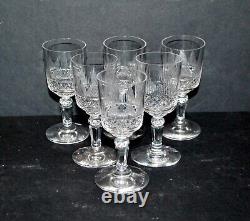 BACCARAT lot 6 verres à liqueur ancien en cristal taillé diamant jeux orgue 19e