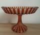 BELLE ancienne COUPE SUR PIED COMPOTIER en CRISTAL signé BACCARAT couleur AMBRE