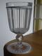 BOHEME OVERLAY BLANC ANCIEN VERRE A VIN OU EAU ROEMER CRISTAL ht 14 cm 19 EME