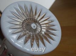 BOHEME OVERLAY BLANC ANCIEN VERRE A VIN OU EAU ROEMER CRISTAL ht 14 cm 19 EME